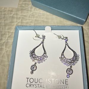 Touchstone crystal earrings